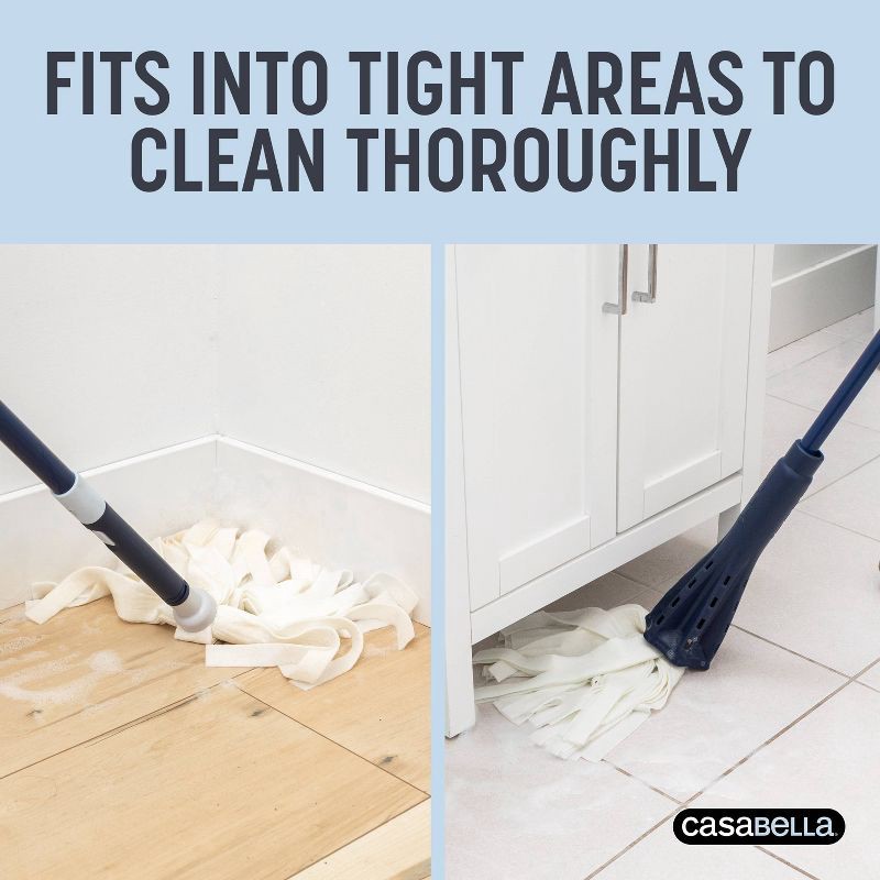 slide 5 of 8, Casabella Click Clean and Organize Easy Wring Cone Mop Head and Hook, 1 ct