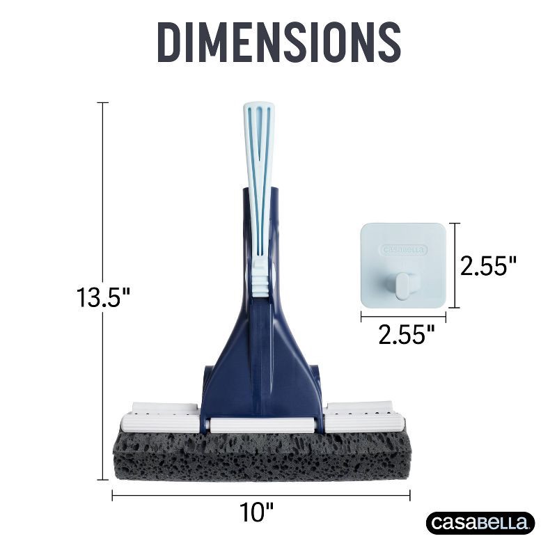 slide 3 of 8, Casabella Click Clean and Organize Roller Mop Head and Hook, 1 ct