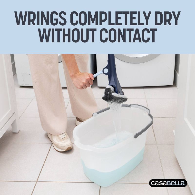 slide 5 of 8, Casabella Click Clean and Organize Roller Mop Head and Hook, 1 ct