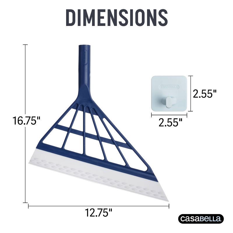 slide 3 of 8, Casabella Click Clean and Organize Squeegee Blade Broom Head and Hook, 1 ct