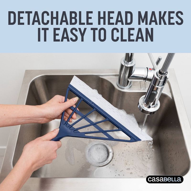 slide 5 of 8, Casabella Click Clean and Organize Squeegee Blade Broom Head and Hook, 1 ct