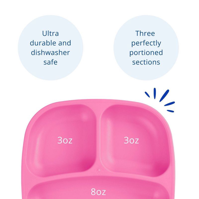 slide 2 of 5, Re-Play 2pc Recycled Divided Plates Lavender and Pink, 2 ct