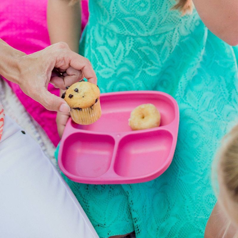 slide 4 of 5, Re-Play 2pc Recycled Divided Plates Lavender and Pink, 2 ct