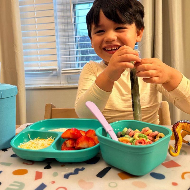slide 4 of 4, Re-Play 4pc Recycled Fork and Spoon Set Lavender and Pink, 4 ct