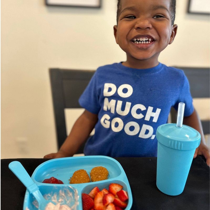 slide 4 of 4, Re-Play 4pc Recycled Fork and Spoon Set Aqua and Pool Blue, 4 ct