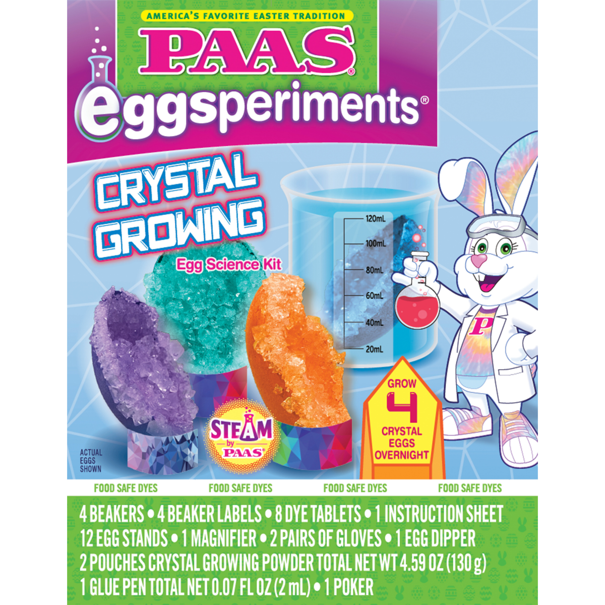 slide 1 of 5, PAAS Egg Dye Eggsperiments Crystal Growing Egg Science Kit, 1 ct