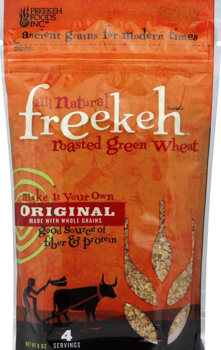 slide 2 of 2, Freekeh Foods Roasted Original Green Wheat, 8 oz