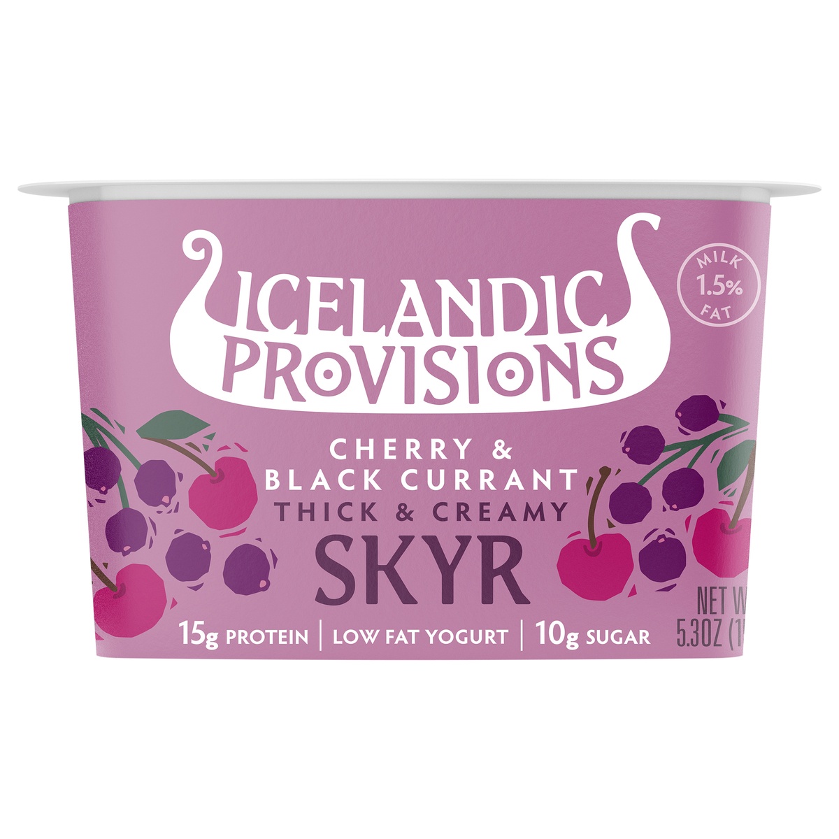 slide 1 of 1, Icelandic Provisions Cherry Black Currant Skyr, 5.3 oz