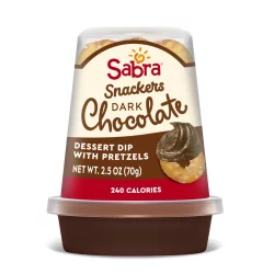 Sabra Snackers Dark Chocolate Dessert Dip with Pretzels 2.5 oz