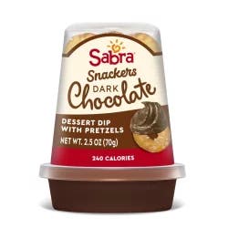 Sabra Snackers Dark Chocolate Dessert Dip with Pretzels 2.5 oz