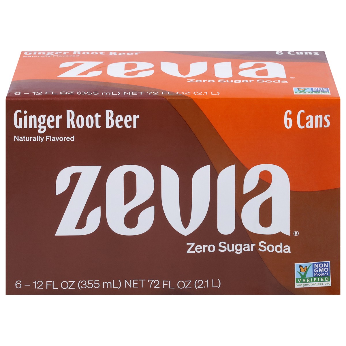 slide 1 of 9, Zevia Zero Sugar Ginger Root Beer Soda- 6 ct; 12 oz, 6 ct; 12 oz