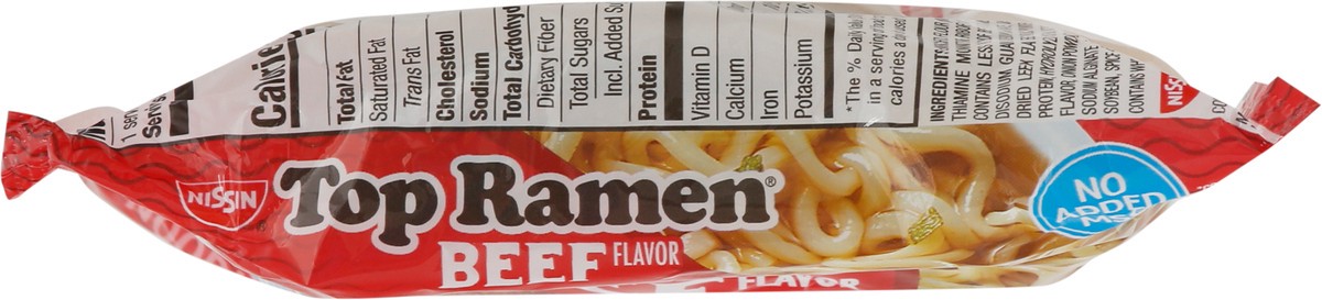 slide 7 of 9, Top Ramen Beef Flavor Ramen Noodles, 3 oz