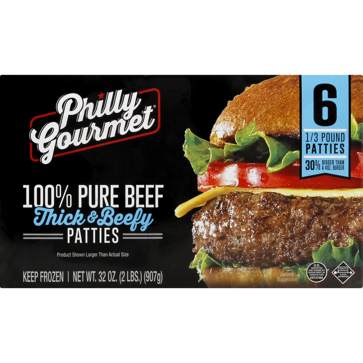 slide 1 of 12, Philly Gourmet Patties 6 ea, 6 ct