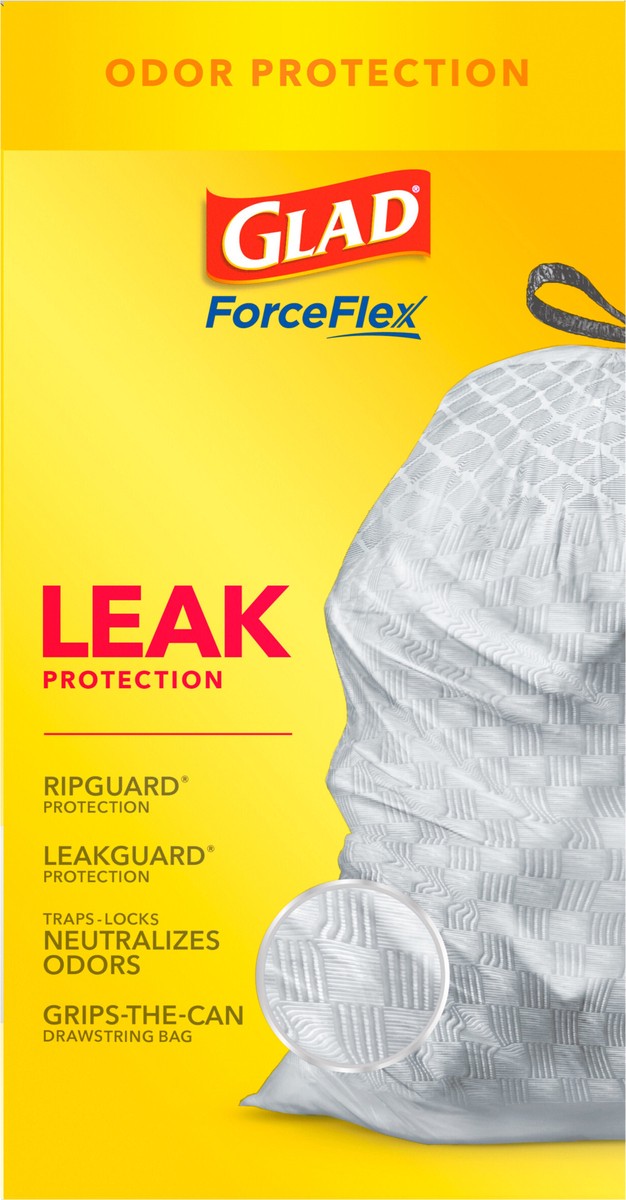 slide 5 of 9, Glad Force Flex Odor Shield 13 Gallon 80ct, 80 ct