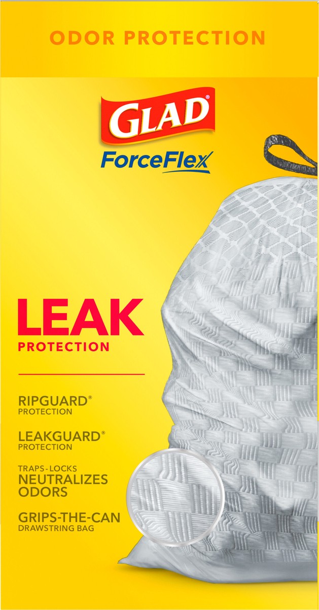 slide 3 of 9, Glad Force Flex Odor Shield 13 Gallon 80ct, 80 ct