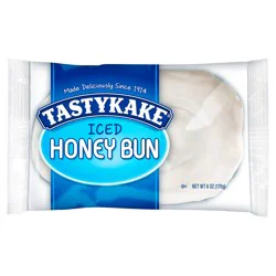 Tastykake Iced Honey Bun, Individually Wrapped Pastry Snack, 6 oz