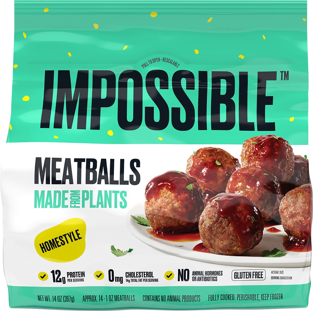 slide 2 of 7, Impossible™ Meatballs Made from Plants, Homestyle, 14 oz