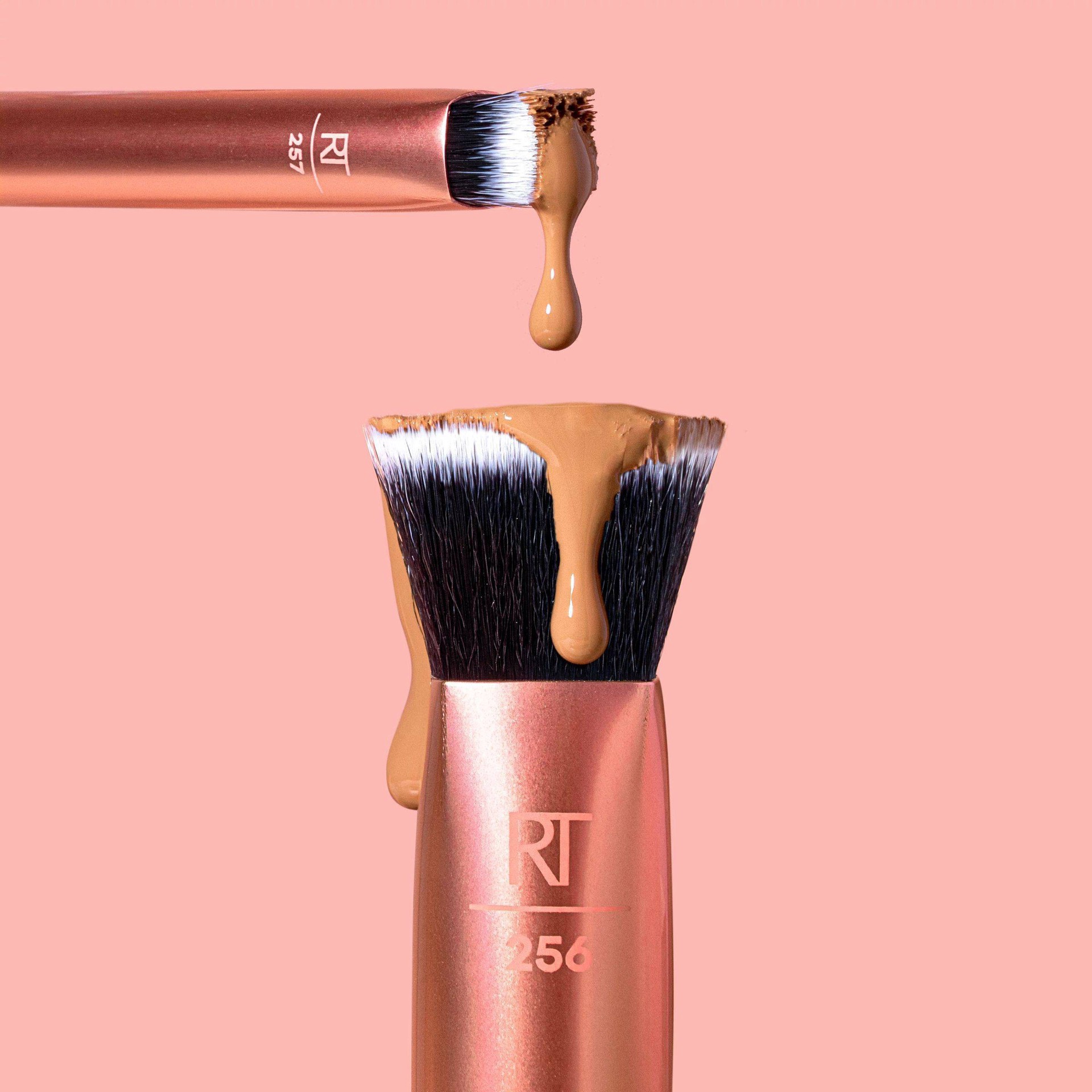 slide 3 of 6, Real Techniques Face Base Makeup Brush Kit - 4pc, 4 ct