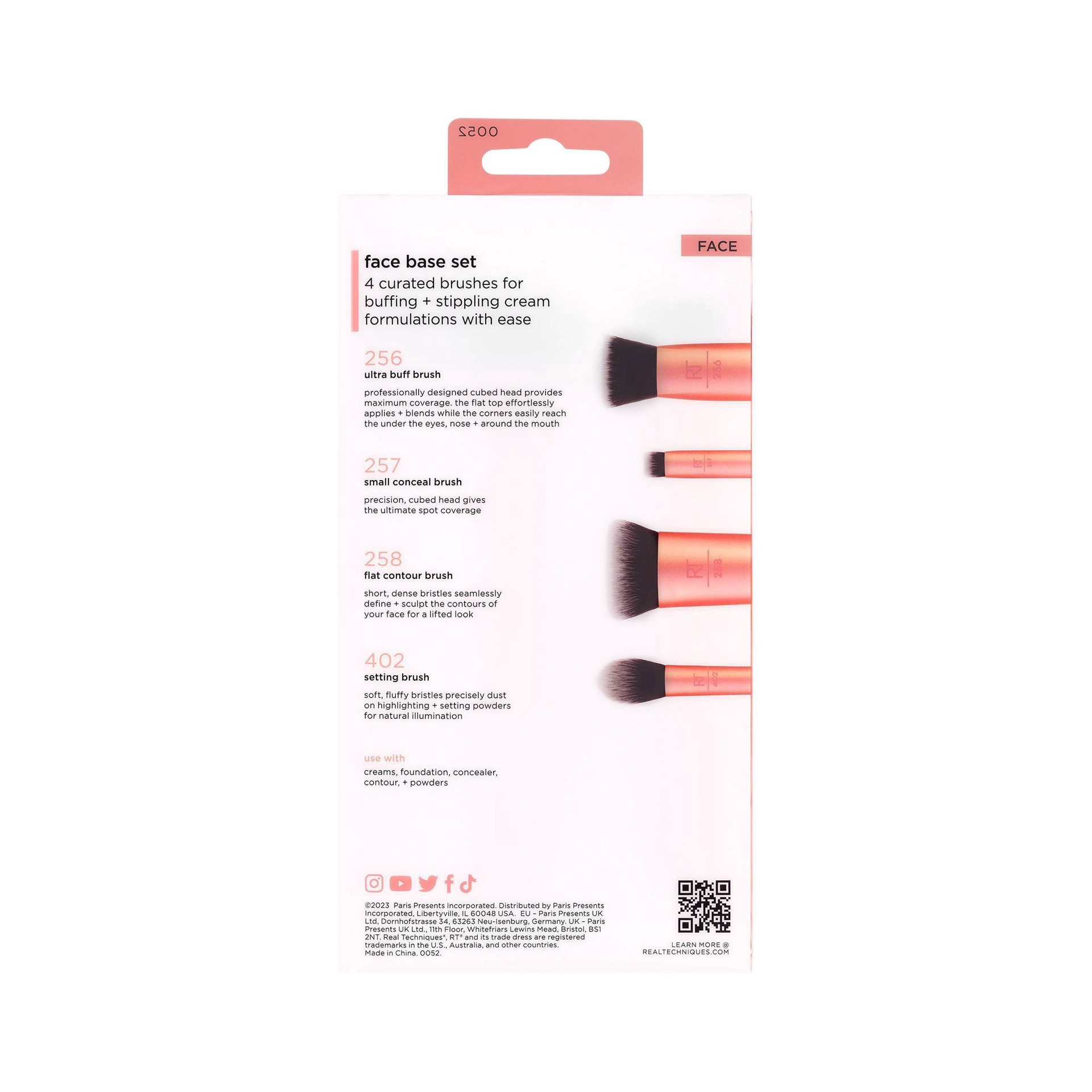 slide 4 of 6, Real Techniques Face Base Makeup Brush Kit - 4pc, 4 ct