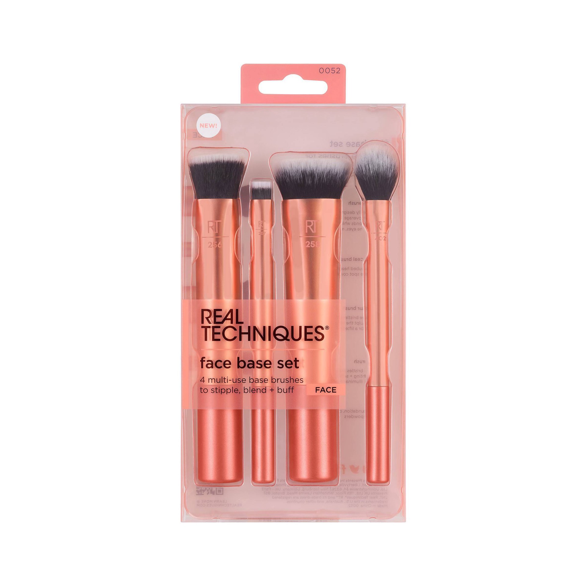 slide 5 of 6, Real Techniques Face Base Makeup Brush Kit - 4pc, 4 ct