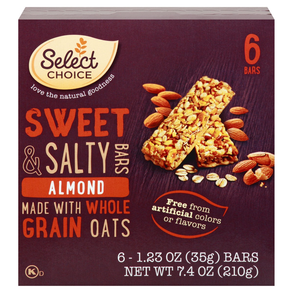 slide 1 of 10, Select Choice Almond Sweet & Salty Bars, 6 ct