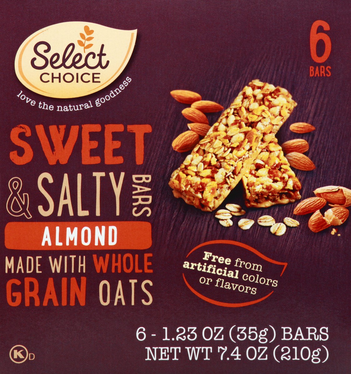 slide 9 of 10, Select Choice Almond Sweet & Salty Bars, 6 ct