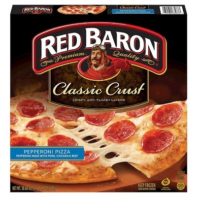 slide 1 of 4, Red Baron Classic Crust Pepperoni Pizza, 20.6 oz