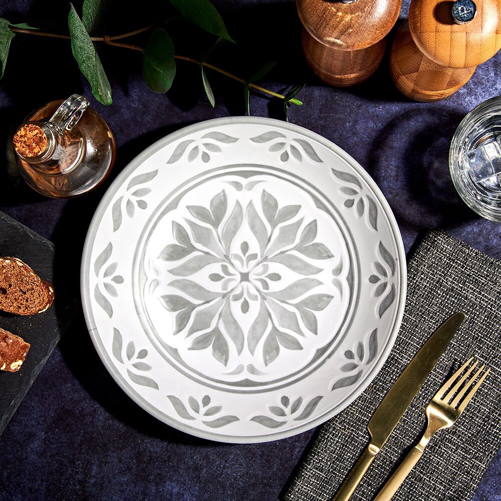 slide 2 of 4, Tabletops Gallery Carrara Matte Melamine Serving Bowl, 1 ct