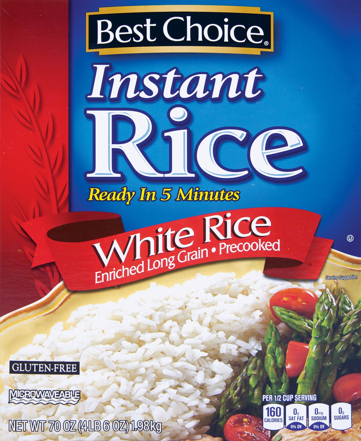 slide 1 of 1, Best Choice Instant Rice, 70 oz