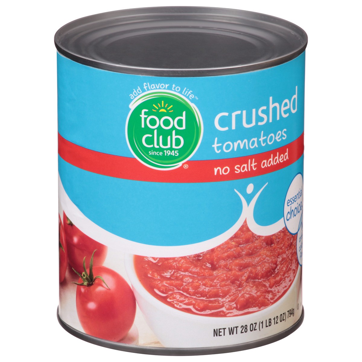 slide 6 of 13, Food Club No Salt Added Crushed Tomatoes 28 oz, 28 oz