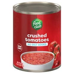 Food Club No Salt Added Crushed Tomatoes 28 oz