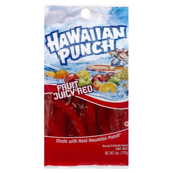 slide 1 of 1, Hawaiian Punch Candy Twists Fruit Juicy Red, 5 oz