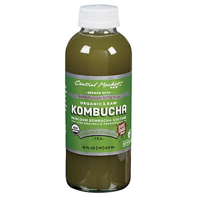 slide 1 of 1, Central Market Kombucha Pineapple Spirulina - 16 oz, 16 oz