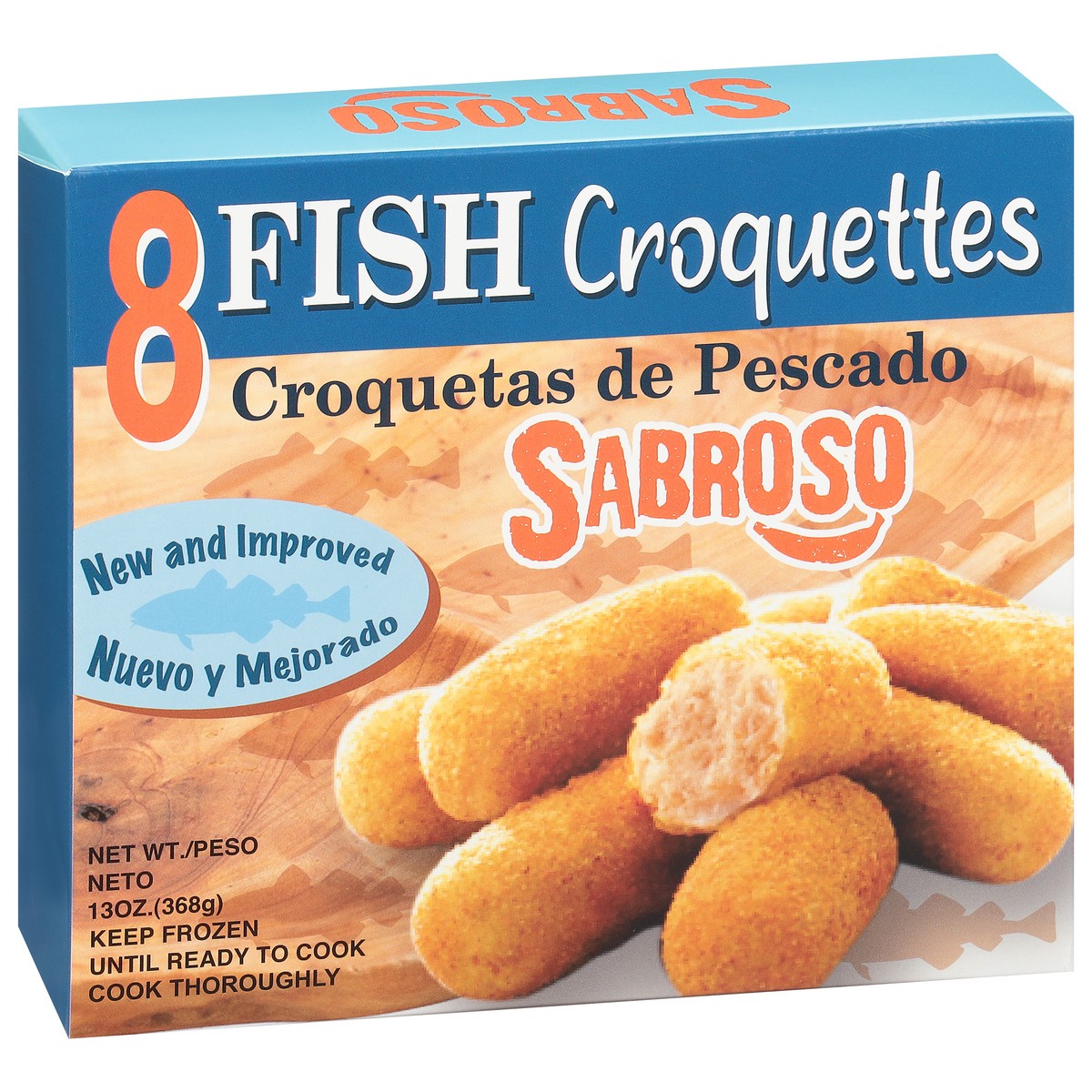 slide 13 of 13, Sabroso Croqueta De Pescado, 9.6 oz