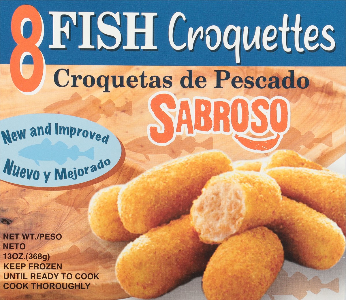 slide 8 of 13, Sabroso Croqueta De Pescado, 9.6 oz