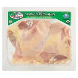 Bell & Evans Organic Free Range Bone-In Split Chicken Breasts