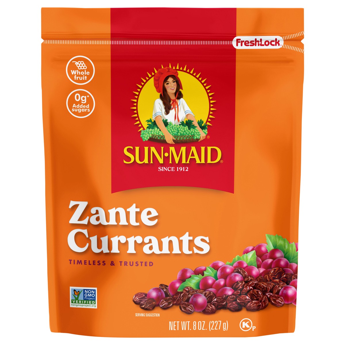 slide 1 of 5, Sun-Maid Zante Currants 8oz Resealable Stand-Up Zipper Bag, 8 oz
