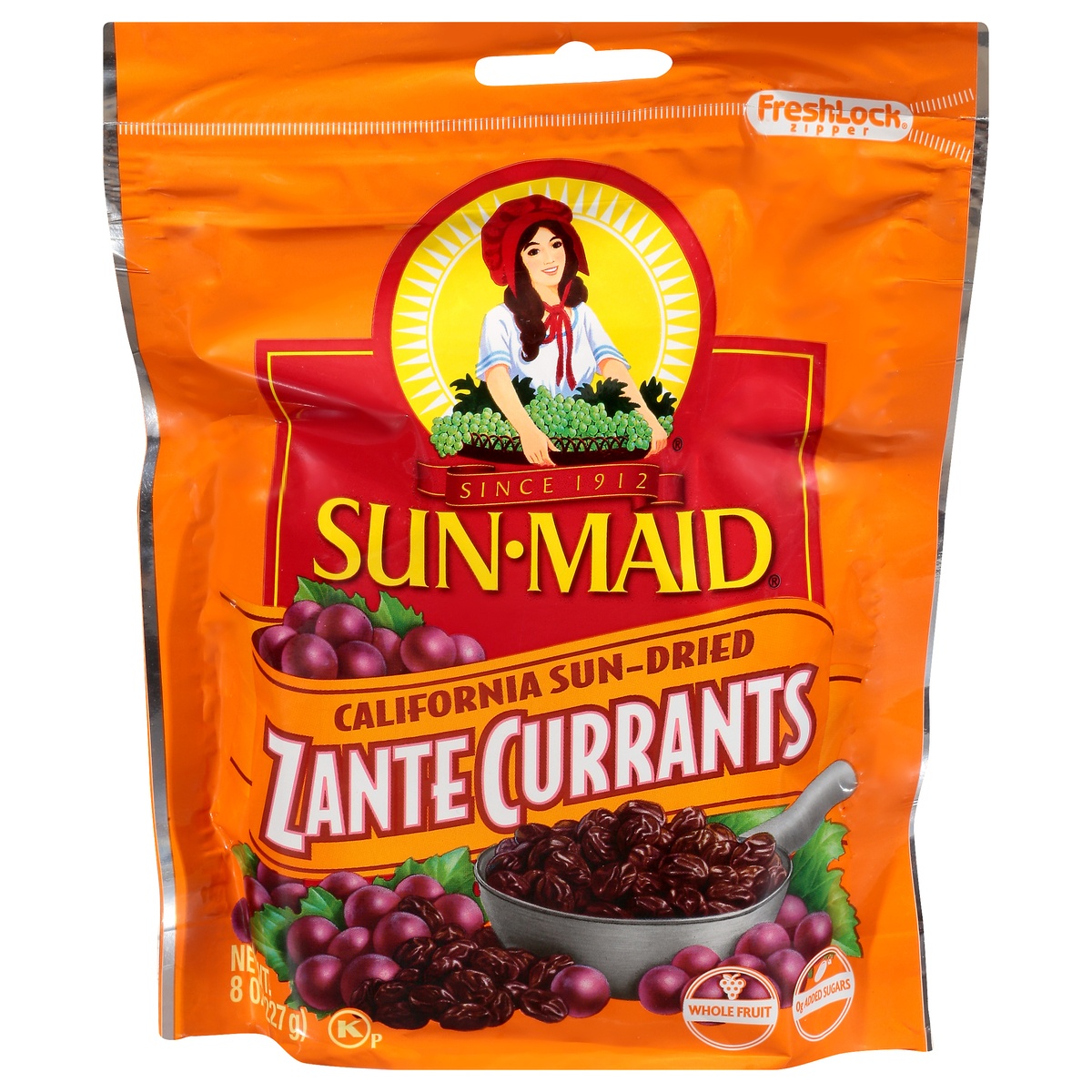 slide 1 of 1, Sun-Maid Zante Currants 8oz Fresh-Lock Zipper Stand-Up Bag, 8 oz