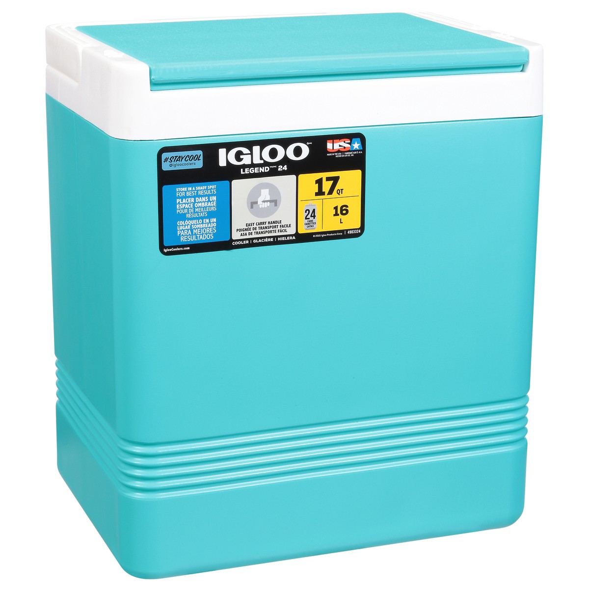 slide 3 of 11, Igloo 17 Quarts Legend 24 Teal Cooler 1 ea, 1 ct