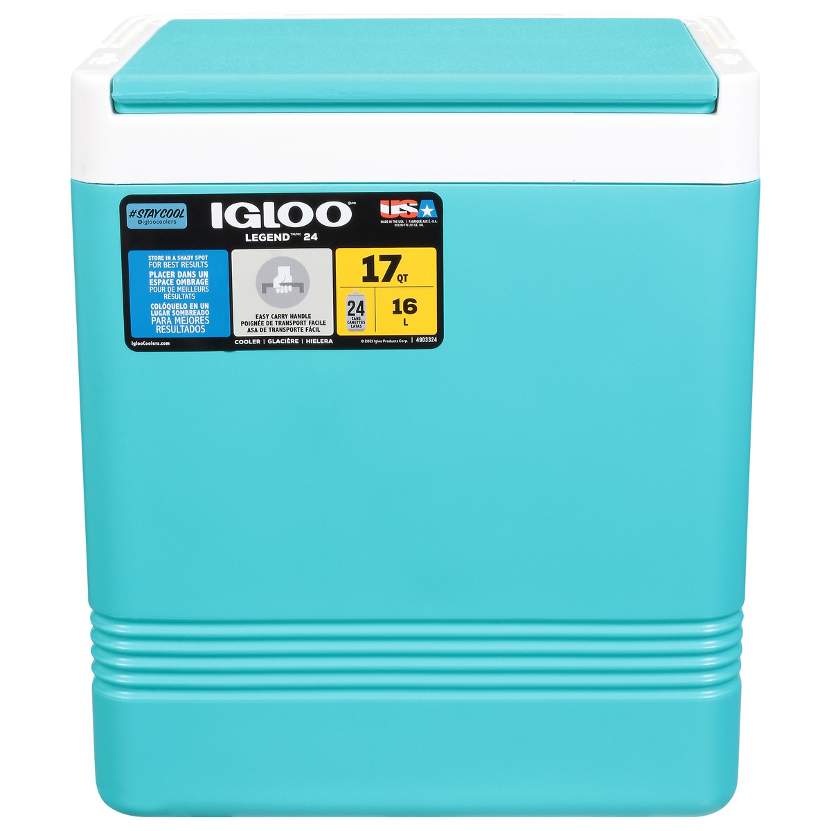 slide 10 of 11, Igloo 17 Quarts Legend 24 Teal Cooler 1 ea, 1 ct