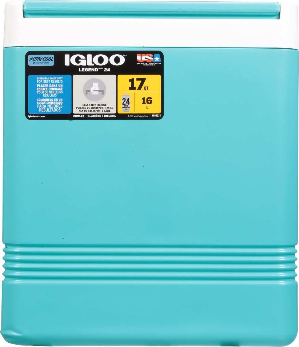 slide 2 of 11, Igloo 17 Quarts Legend 24 Teal Cooler 1 ea, 1 ct