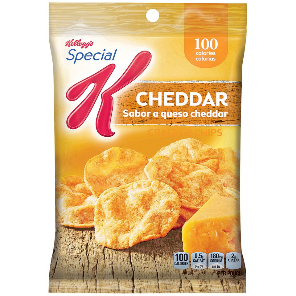 slide 1 of 6, Special K Cracker Chips, Cheddar, 0.87 oz