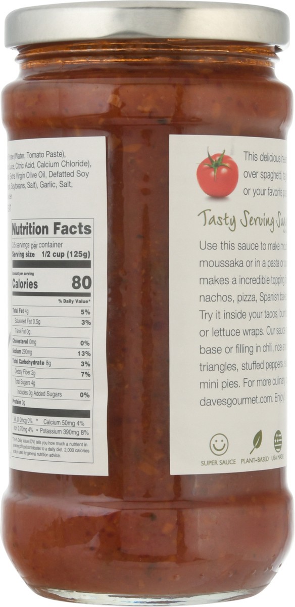 slide 7 of 9, Dave's Gourmet Vegan Bolognese Pasta Sauce - 16 oz, 16 oz