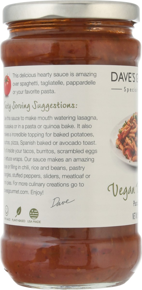 slide 3 of 9, Dave's Gourmet Vegan Bolognese Pasta Sauce - 16 oz, 16 oz