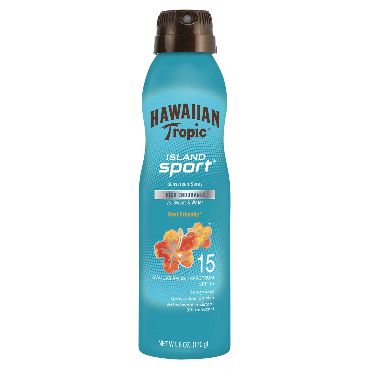 slide 1 of 1, Hawaiian Tropic Island Sport Spray Sunscreen Spf, 15, 6 oz