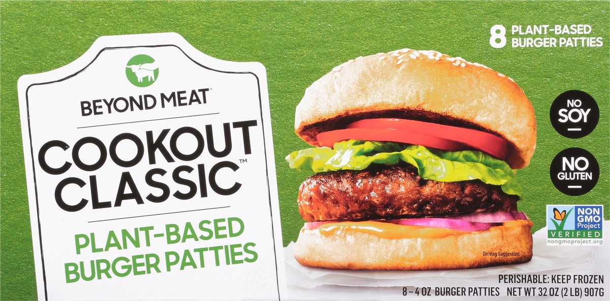 slide 9 of 9, Beyond Meat® Cookout Classic™ frozen plant-based burger patties, 2 lb