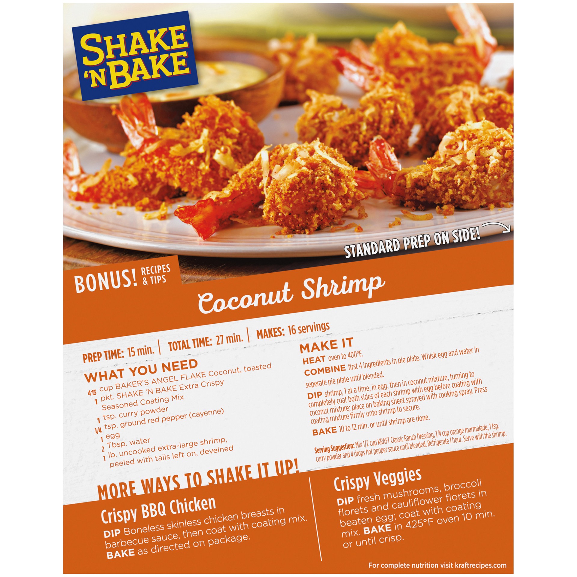 slide 5 of 5, Shake 'N Bake Extra Crispy Seasoned Coating Mix Value Size, 10 oz Box, 4 ct Packets, 10 oz