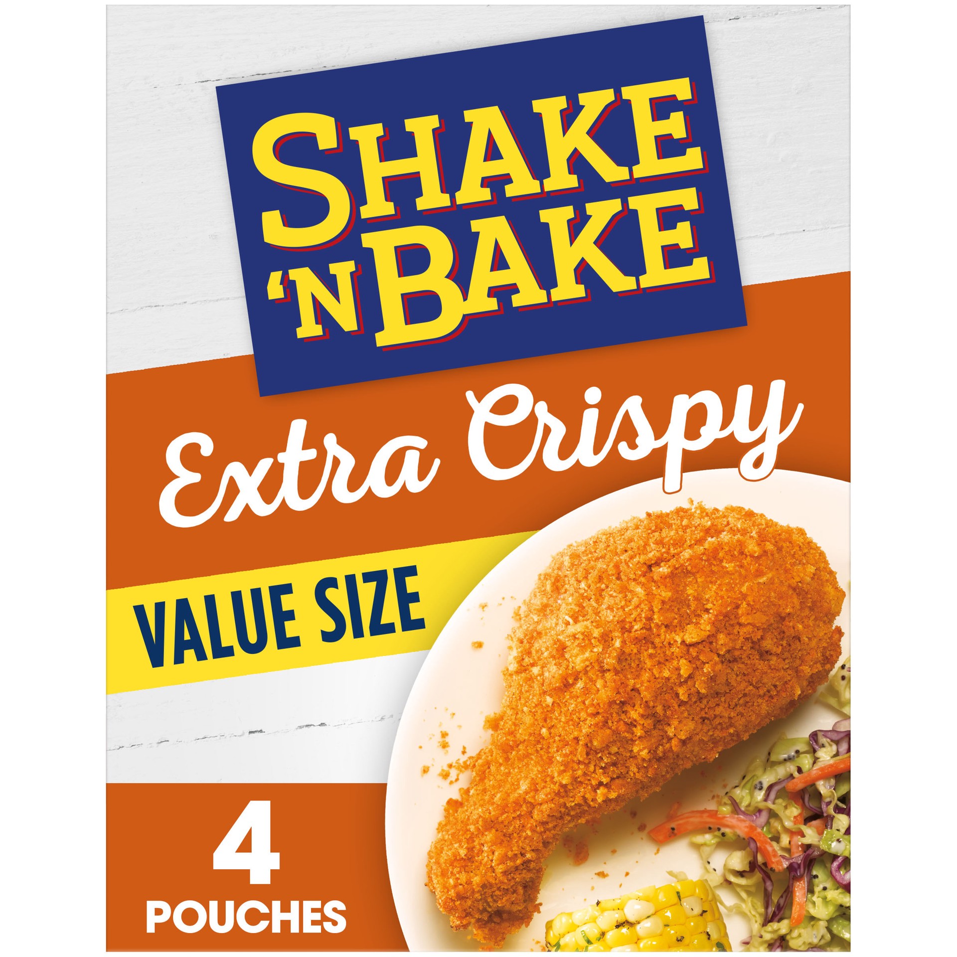 slide 1 of 5, Shake 'N Bake Extra Crispy Seasoned Coating Mix Value Size, 10 oz Box, 4 ct Packets, 10 oz