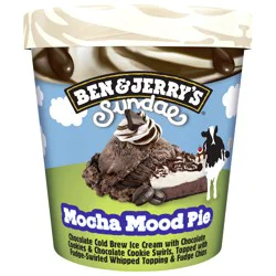Ben & Jerry's Mocha Mood Pie™ Sundae Ice Cream Pint 14.4 oz