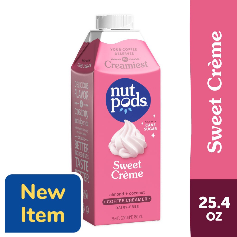 slide 2 of 6, nutpods Sweet Créme Non Dairy Coffee Creamer made with Almonds and Coconuts, 25.4 fl oz